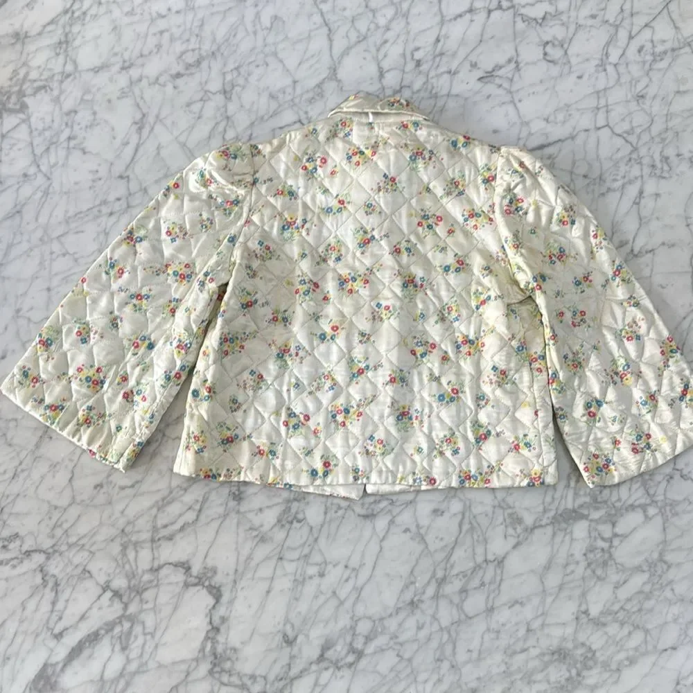 Vintage Quilted Girls Jacket Size 8/10 Cotton Cottagecore Ramona of California